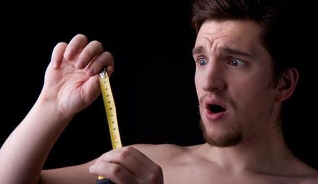 the man measured his penis before enlarging it